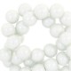 Glassbeads pearl glitter 8mm Light grey